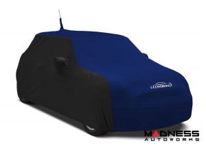 Volkswagen ID. Buzz Custom Fit Vehicle Cover - Satin Stretch - Blue w/ Black Sides + Rear Passenger Charger Port Flap